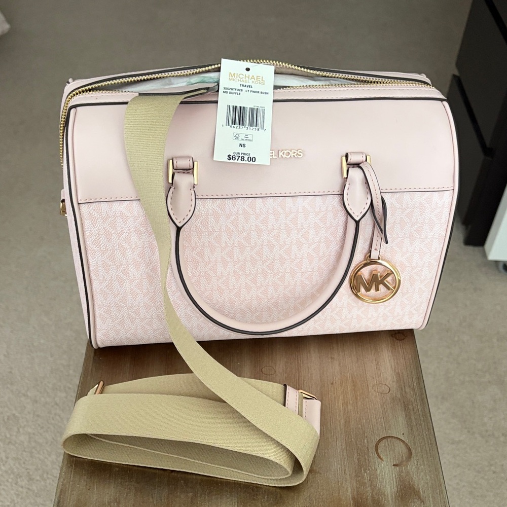 Michael Kors Blush and Beige Satchel